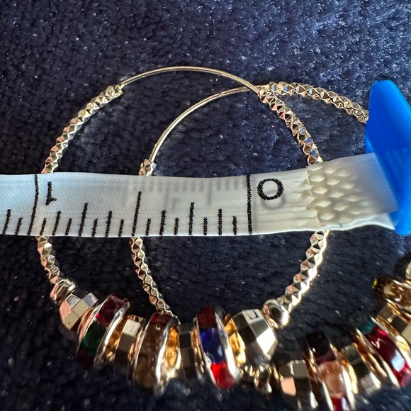 Beautiful colorful hop earrings ♥️💚🩵 - Picture 7 of 10